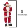 Boneco Papai Noel Subindo Escada Natal 90cm Tecido Plástico - 2