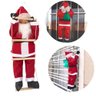 Boneco Papai Noel Subindo Escada Natal 90cm Tecido Plástico - 7