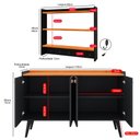 Ver imagem 7 de Kit Aparador Buffet Cantinho Café Armário Parede Amélia Prateleira Decoração Sala Jantar - Rpm