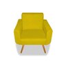 Poltrona Decorativa Anita Suede Amarela – Tutu Decor - 1