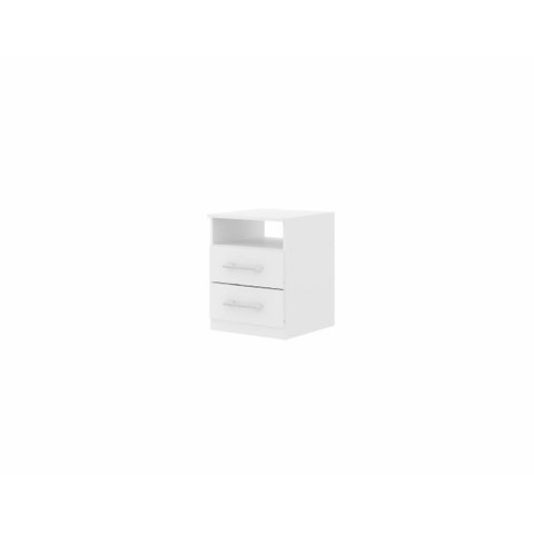 Mesa de Cabeceira 2 Gavetas Mdp 36x46,5x38cm Branco 1040