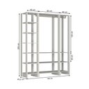 Ver imagem 4 de Estante Closet Yes com 2 Cabideiros e 10 Nichos - Branco