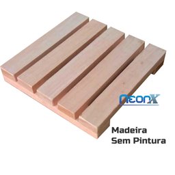 Deck de Madeira Modular 25x25 Cm Réguas 4 Cm sem Pintura Neonx:sem Pintura - 1