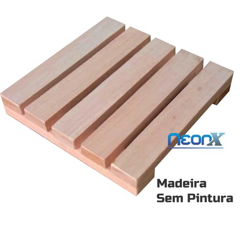 Deck de Madeira Modular 25x25 Cm Réguas 4 Cm sem Pintura Neonx:sem Pintura