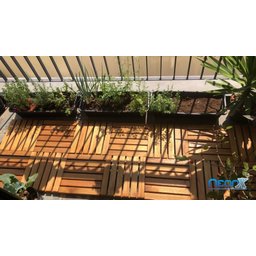 Deck de Madeira Modular 25x25 Cm Réguas 4 Cm sem Pintura Neonx:sem Pintura - 5