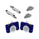 Ver imagem 1 de Kit porta correr JP 360 para Armários roldana 40mm c/rolamento 3kits