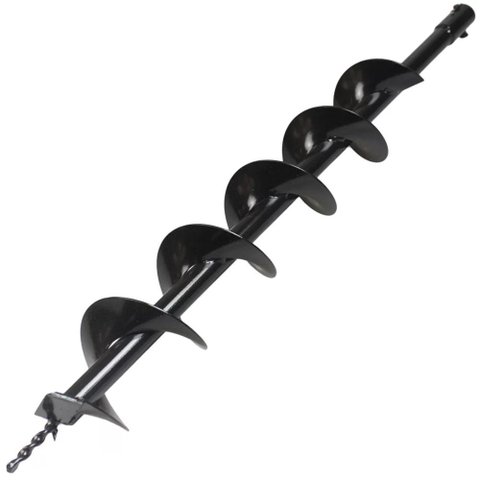 Broca Universal 80x10cm em Aço especial carbono Para Perfurador de Solo Com Eixo de Encaixe 20mm