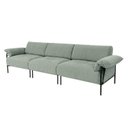 Ver imagem 3 de Sofá Living Modular Industrial 3 Lugares Basileia 340cm Yescasa Veludo Tx Verde Pistache