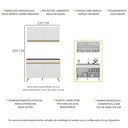 Ver imagem 4 de Armário de Cozinha Compacta 120cm Veneza Multimóveis V3748 Branco/Dourado
