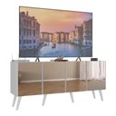 Ver imagem 1 de Rack Tv até 50 Polegadas 4 Portas Retrô com Espelhos Multimóveis Mp1082 Branco