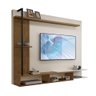 Painel para Sala até 65 Polegadas Estilo Industrial Malbec Off White Onix Luapa - 2