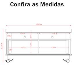 Rack para Sala de Estar Tv 50 Polegadas Estante Bancada Madeira Luxo:cinamomo - 4