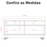 Rack para Sala de Estar Tv 50 Polegadas Estante Bancada Madeira Luxo:cinamomo - 4