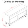Rack para Sala de Estar Tv 50 Polegadas Estante Bancada Madeira Luxo:cinamomo - 5