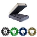 Ver imagem 7 de Base Box Baú Bipartido Casal 138x188 Suede com Colchão Audaz Molas Ensacadas