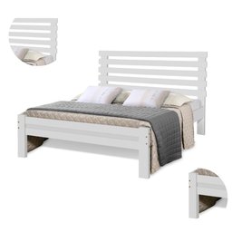 Cama Casal Rebeca New Madeira Branco Atraente Moveis - 3