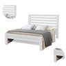Cama Casal Rebeca New Madeira Branco Atraente Moveis - 3