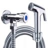 Ducha Higienica Completa Cromada Chuveirinho Mangueira Banheiro Casa Lavabo Flexivel Suporte Box - 5