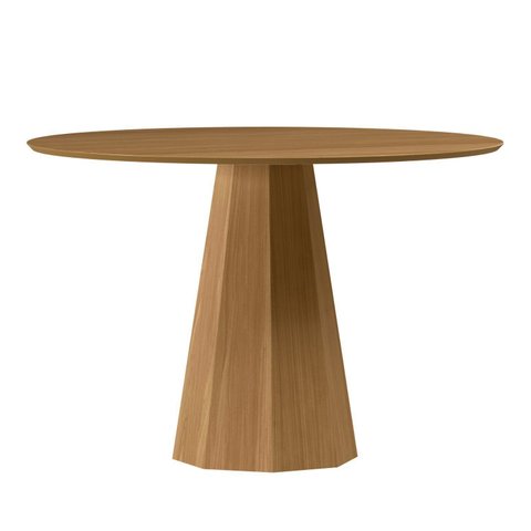 Mesa Sala de Jantar Tampo Redondo sem Vidro 117cm Isis Marrom/Ype