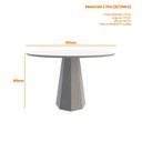 Ver imagem 3 de Mesa Sala de Jantar Tampo Redondo sem Vidro 117cm Isis Marrom/Ype
