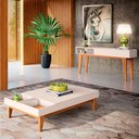 Ver imagem 6 de Aparador Buffet Henry + Mesa de Centro Grey para Sala Off White Cinamomo - Bela Móveis