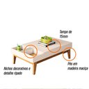 Ver imagem 2 de Aparador Buffet Henry + Mesa de Centro Grey para Sala Off White Cinamomo - Bela Móveis