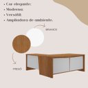 Ver mais imagens de Mesa para Escritório 2 Portas 3 Gavetas Diretor em L Freijó/Branco