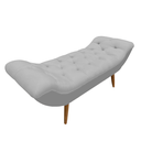 Ver imagem 2 de Recamier Sofá Calçadeira 1,6 M Realeza:suede Cinza Claro