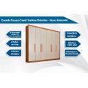 Ver imagem 4 de Guarda Roupa Casal 6 Portas e 8 Gavetas Santoro/bolonha Freijo Cumaru C/ Fendi - Novo Horizonte