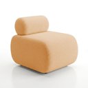 Ver imagem 6 de Poltrona Decorativa Sala Orgânica 60 cm Base Fixa Nara Bouclê D03 - D'Rossi