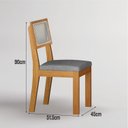 Ver imagem 3 de Kit de 2 Cadeiras para Sala de Jantar MDF Flora Cinza/Cinamomo