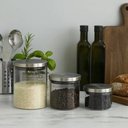 Ver imagem 4 de Conjunto de Potes de Vidro 3 Peças com Tampas de Inox.