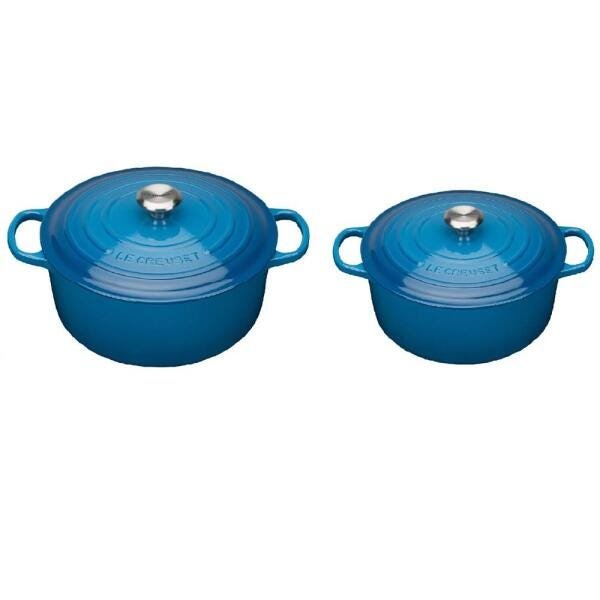 Jogo de Panelas Redonda Signature 20/24cm Azul Marseille Le Creuset - 1