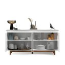 Ver imagem 3 de Aparador Buffet Sala Flow 4 Portas com Pés de Madeira - Rede Móveis