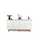 Ver imagem 2 de Aparador Buffet Sala Flow 4 Portas com Pés de Madeira - Rede Móveis