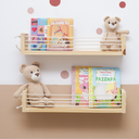Ver imagem 2 de Kit 3 Prateleiras Decorativas de Madeira Infantil – Livros, Brinquedos, Montessori - Tricomix