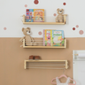 Kit 3 Prateleiras Decorativas de Madeira Infantil – Livros, Brinquedos, Montessori - Tricomix - 1
