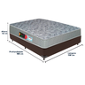 Cama Box e Colchão Sleep Max D33 Casal Castor: Marrom - 3