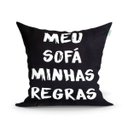 Ver imagem 2 de Kit Capa de Almofada Meu Sofá Minhas Regras Estampada 2 Unidades 45cm x 45cm