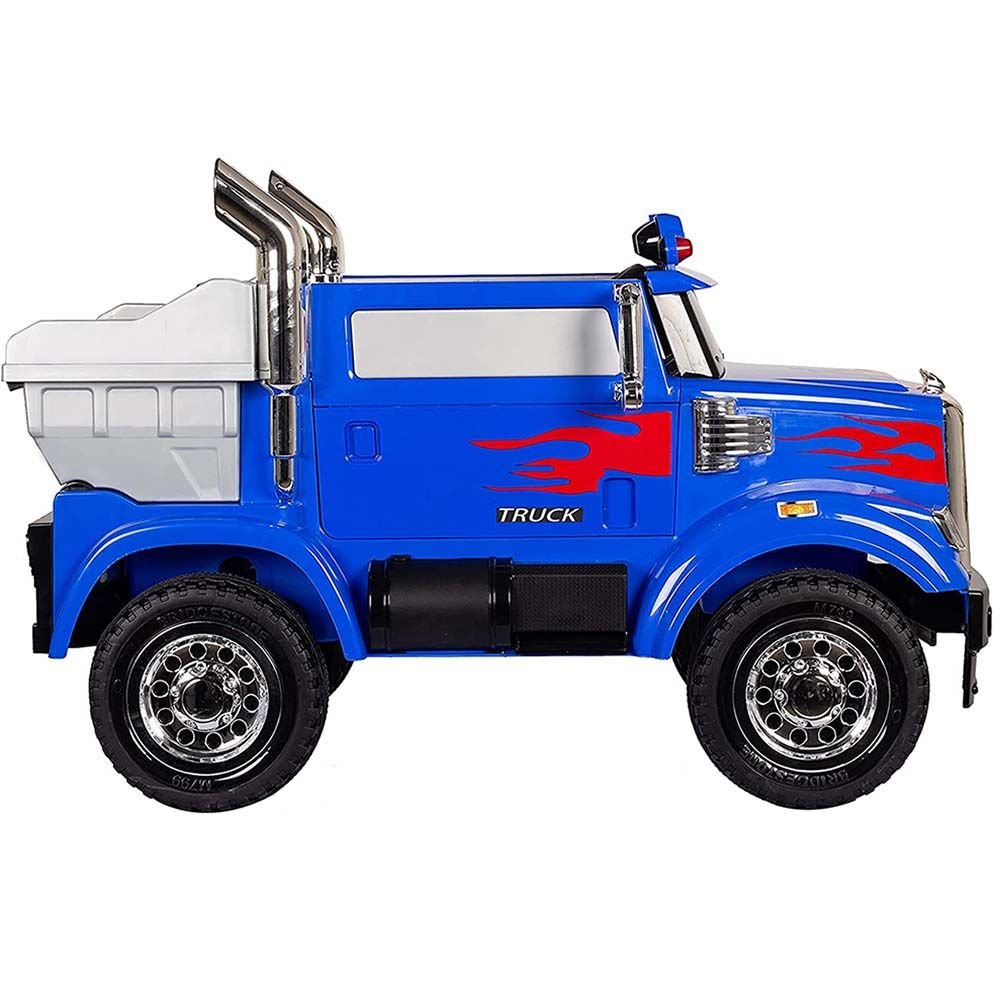 Caminhão Elétrico Infantil Transformer 12V com 2 Motores e Controle Remoto Azul - 2
