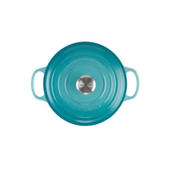 Panela Redonda Signature 24 cm Azul Caribe Le Creuset - 3