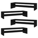 Ver imagem 1 de Kit 04 Suportes Stand Base Tela Monitor Soft Elevado 65cm em MDF com 01 Prateleira - Desk Design Pre