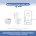 Ver imagem 3 de Tampa Vaso Sanitário Poliester Acrilico Gap Branco para Bacia Roca