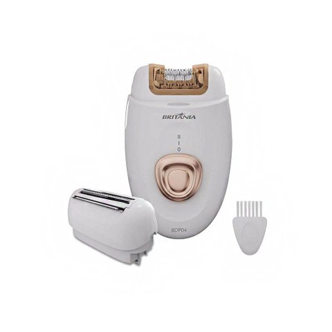 Depilador Britânia Bdp04 sem Fio com 4 Acessórios Branco Bivolt