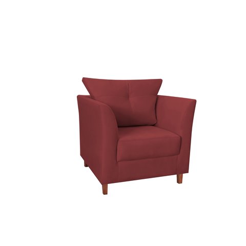 Cadeira Estofada Isa Confortável para Consultório Psicologia - Sv Decor:bordo
