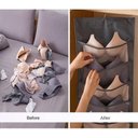 Ver imagem 6 de Organizador de Roupa Dupla Face 24 Bolsos Cabide Porta Sutiã