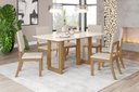 Ver imagem 2 de Mesa Jantar Yara 160 6 Cadeiras Mila Linho - Henn