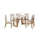 Ver imagem 1 de Mesa Jantar Yara 160 6 Cadeiras Mila Linho - Henn