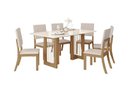 Ver imagem 1 de Mesa Jantar Yara 160 6 Cadeiras Mila Linho - Henn