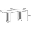 Ver imagem 3 de Mesa Jantar Yara 160 6 Cadeiras Mila Linho - Henn